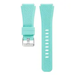 Силіконовий ремінець Watchbands для Samsung Gear S3 Samsung Galaxy Watch 46mm Silver - бірюзовий (WB001TURQUOISEN) - мініатюра 2