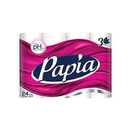 Туалетний папір Papia 3 шари 24 рулони (8690536010059)