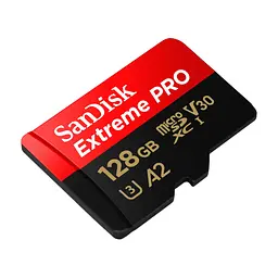 Карта пам'яті SanDisk 128 GB microSDXC UHS-I U3 Extreme Pro+SD Adapter (SDSQXCD-128G-GN6MA) - мініатюра 3