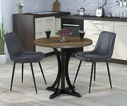 Круглий обідній стіл Ральф Loft Design Діаметр 80 см (Горіх Модена)