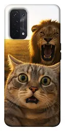 Чохол Demsky Shocked cat and lion для Oppo A54 4G
