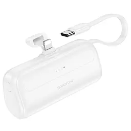 Портативний ЗП Power Bank Borofone BJ41 Pocket with cable 5000 mAh White