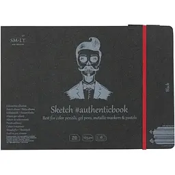Альбом для рисунку SM-LT Art Authentic А5 (24.5х17 6 см) 165г/м2 18л чорний папір