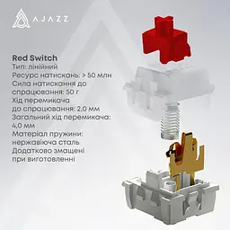 Клавіатура Ajazz NK68 V2 Red Switch (NK68-V2-R-S-W) - мініатюра 9