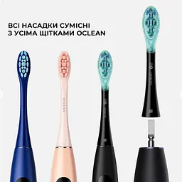 Насадки для зубної щітки Oclean Ultra Gum Care Brush for Onе SE Air X F1 2шт UG02 B02 Black - мініатюра 3