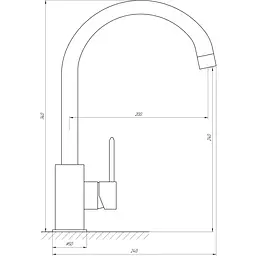 Змішувач для кухні TOPAZ BARTS TB 07403-H36-BL - мініатюра 5