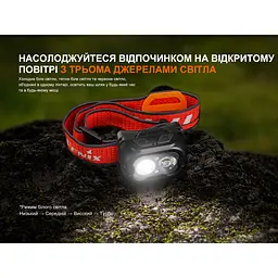 Налобний ліхтар Fenix HL18R-T V2.0 800лм 125м (10 режимів) Чорний - мініатюра 8