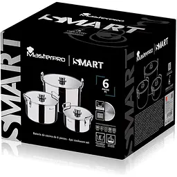 Набір каструль з кришками MasterPro Smart 6 предметів (BGMP-2145) - мініатюра 10
