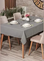 Скатертина Cotton Box Plain - Grey 155х160 см поліестер TC303375941