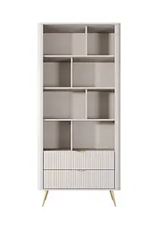 Стелаж Perfect Home Ланте / Lante 2S з 2 шухлядами і золотими ніжками Беж (PFH-091103) - мініатюра 5