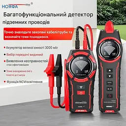 Шукач прихованої проводки Noyafa NF-829 трасошукач, детектор металу, кабельний тестер NCV (19407) - мініатюра 2