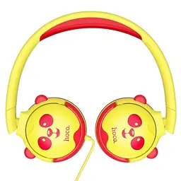 Дротові навушники Hoco W31 Children headphones, 3.5mm, 1.2m, yellow - мініатюра 3