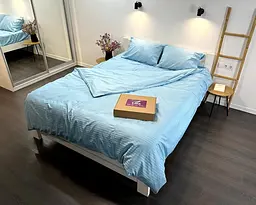 Постільна білизна LARA сатин-страйп LUX light blue d13209е євро - мініатюра 3