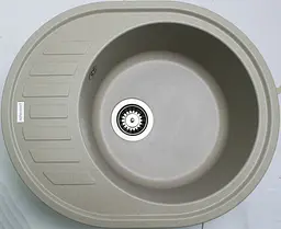 Кухонна мийка Adamant Ovum 615x495x200 Sand сахара 000008385, Sand - мініатюра 3