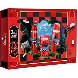 Подарунковий набір Old Spice Gamebox Night Panther: аерозольний дезодорант 150 мл + дезодорант-стік 50 мл + гель для душу 3-в-1, 250 мл + гра 3-в-1 - мініатюра 2