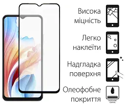 Чохол до мобільного телефона Dengos OPPO A18/A38 Case + Glass (Black) (DG-KM-70) - мініатюра 2