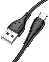 Кабель для зарядки Borofone BX121 USB - Type-C, 3A 1м. Чорний шнур для заряджання iphone/android