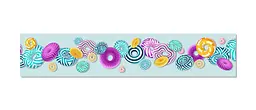 Кухонний фартух Happy Pocket Яскраві пончики сфери ПВХ для декору 60х300 см Їжа Синій Z184578 - мініатюра 7