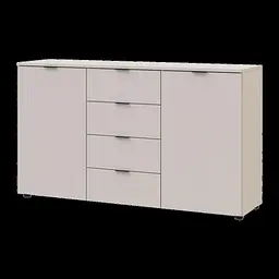 Комод Doros Рон 5 2 фасади 4 шухляди Кашемір 140х38х81 (41516047) - мініатюра 4