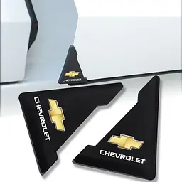 Захист кутів дверей Chevrolet 2 шт Гумові 45х58х47 мм на скотчі Чорні Посилені (протиударні чохли від сколів)
