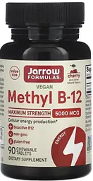 Вітамін B-12 метилкобаламін Jarrow Formulas Methyl B-12 5000 мкг 90 жув таб вишня