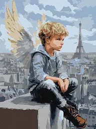 Картина за номерами Хлопчик-янгол Ideyka 30x40 см КНО8684
