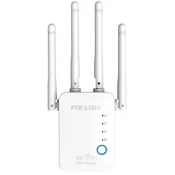 Ретранслятор-маршрутизатор Pix-Link X300R4 300Мбіт/с 2.4 ГГц Білий (XNDWSW021403B 4326)