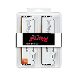 Модуль пам'яті для комп'ютера DDR5 64GB (2x32GB) 6000 MHz Beast White RGB EXPO Kingston Fury (ex.HyperX) (KF560C30BWEAK2-64) - мініатюра 4