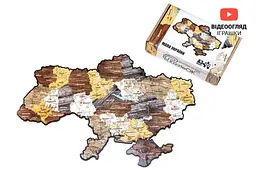 Пазл Puz A3-01210 "Карта України" дерев'яний, фігурний PuzzleOK - мініатюра 3