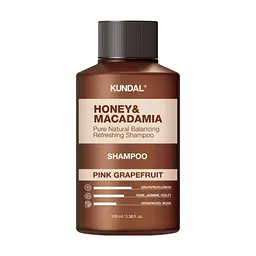 Шампунь відновлюючий "Рожевий грейпфрут" 100 мл Kundal Honey & Macadamia Shampoo Pink Grapefruit - мініатюра 1