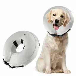 Захисний надувний нашийник для собак Derby Protective Inflatable Dog Cone Collar Grey (фастекс), M - мініатюра 2