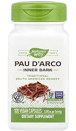 Кора мурашиного дерева (По Д'арко Pau D'arco) 545мг, 100 капсул, Nature's Way.