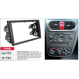 Перехідна рамка Opel Meriva, Omega, Vivaro Carav 11-791 - мініатюра 6