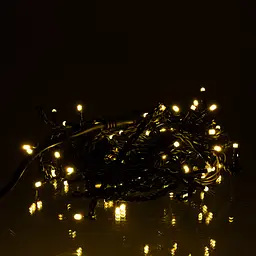 Новорічна гірлянда вулична Бахрома GarlandoPro 6 м 105 LED вулична гірлянда чорний провід Жовте світло 6МBY - мініатюра 2