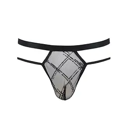 Чоловічі прозорі стринги Passion 029 THONG COLLIN L/XL Black, сітка - мініатюра 5