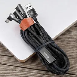 Кабель Baseus MVP 3-in-1 Mobile Game Cable USB to Type-C/Lightning/MicroUSB 3.5A 1.2m CAMLT-WZ01 Black - мініатюра 3