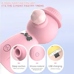 Вакуумний вібратор для клітора Wo-sex Lilo з USB 10 режимів Фіолетовий - мініатюра 3