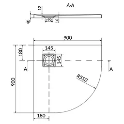 Душовий піддон Cersanit Tako 90x90 S601-120 - мініатюра 2