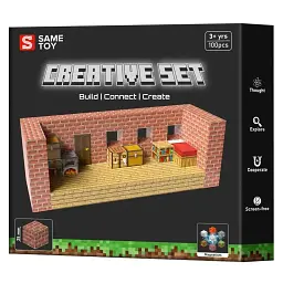 Магнітний конструктор Same Toy Creative Set Brick House 100 ел. (MCRAFT-1110-SM)
