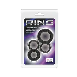 Ерекційне кільце Baile Cock Rings, набір 2 шт (чорний) - мініатюра 3