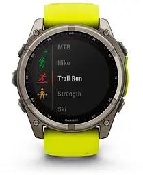 Смарт-часы Garmin Fenix 8 51mm Solar Sapphire Titanium w. Amp Yellow/Graphite Silicone Band (010-02907-20/21) - миниатюра 5