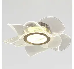 Велика стельова LED-люстра Artlight 1030-550GD+BK чорна із золотом та прозорим фігурним плафоном - мініатюра 4