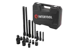 Набір перехідників і подовжувачів ударних для торцевих головок Intertool Storm ET-8513 1/4" x 3/8" x 1/2" x (у наборі 18 предметів) - мініатюра 3