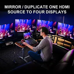 HDMI спліттер AVIDGRAM 1×4 4K@60Hz з EDID та Downscaler - мініатюра 7