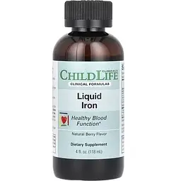 Залізо рідке ChildLife Clinicals смак ягід 118 мл