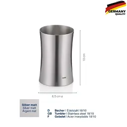 Стакан для зубних щіток KELA Elegance, сріблястий, 10х6.5 см (18292) - мініатюра 2