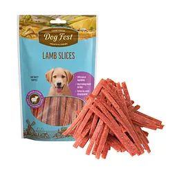 Ласощі для цуценят Dog Fest — смужки з ягнятини, 90 г