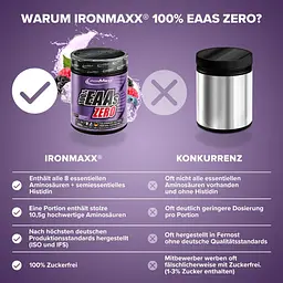 Амінокислота IronMaxx 100% EAAs Zero Лісові ягоди 500 г - мініатюра 4