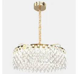 Кругла кришталева люстра 582-600GD Artlight із золотим корпусом та LED світлом - мініатюра 5