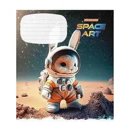 Зошит Школярик Space Art 12 аркушів лінія (012-3406L), в асортименті - мініатюра 4